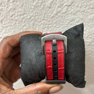 Red Leather Men's Watch Strap